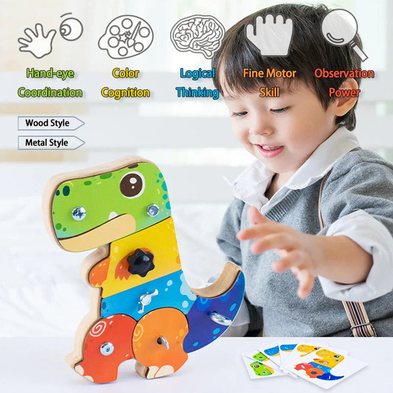 Dino Screwdriver Board™ - Tourner et Explorer - Jouets sensoriels