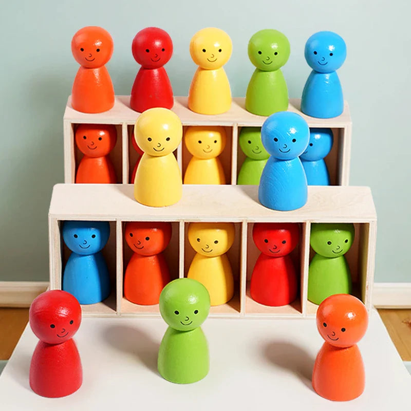 WoodenMatch – Intelligent et ludique – Jeu de couleurs Montessori