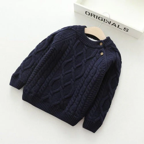 LittleLoom – Sympa et confortable – Pull d'hiver tricoté en laine