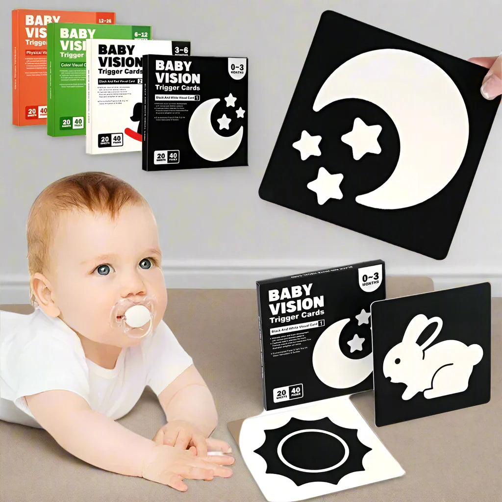 VisionBook – Éducatif et instructif – Livre de cartes sur la cognition chez les bébés