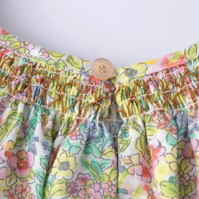 Floral Dress – Légère et aérienne – Robe à manches flottantes pour filles