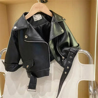 Thumbnail for Girls Leather Jacket – Tendance et élégant – Veste en cuir pour enfant