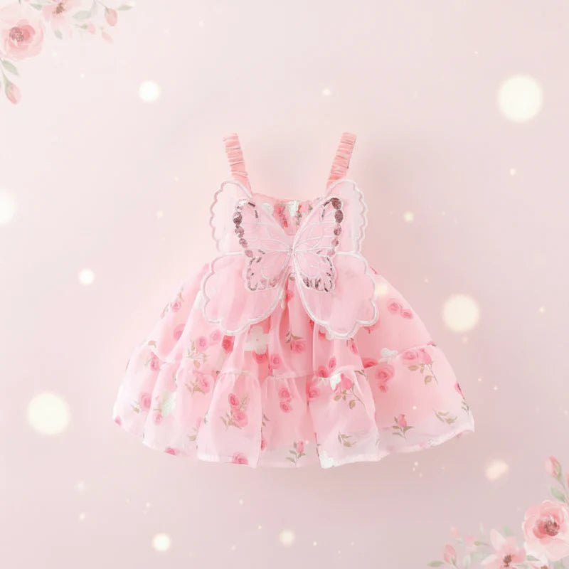 Girls Butterfly Dress – Mignonne et légère – Robe pour enfant