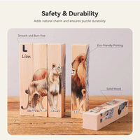 Thumbnail for ZooStack – Bois & Interactif – Puzzle animaux en blocs