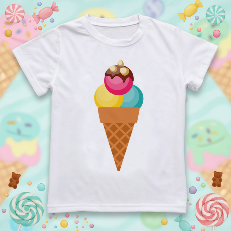 Boys & Girls Summer Tee – Confort et fantaisie – T-shirt enfant à motif amusant