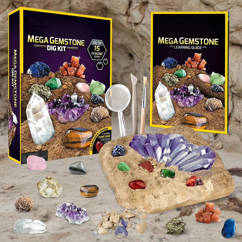 Gemstone Dig Kit – Découverte et apprentissage – Kit de fouilles de cristaux