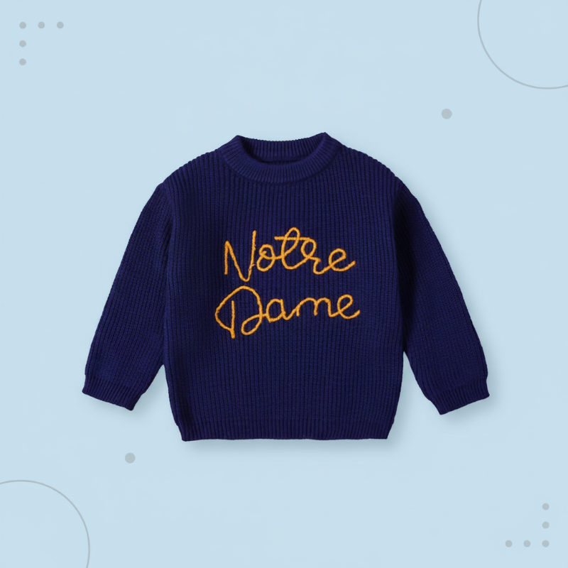 WarmWeave – Confortable et ludique – Pull « Notre Dame »