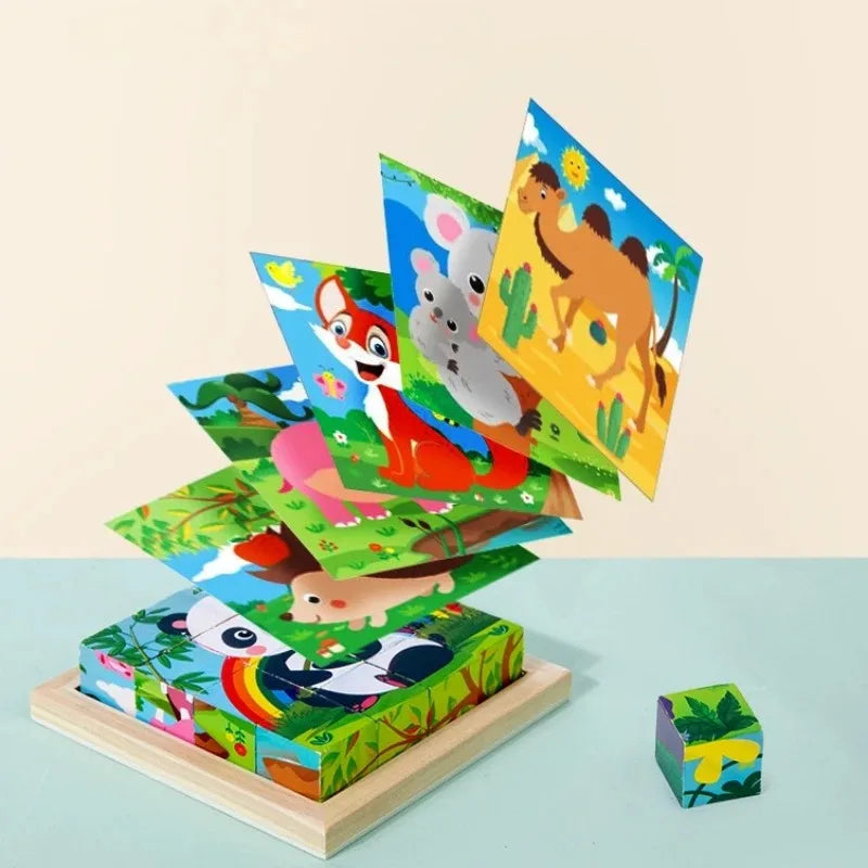 CubePuzzle – Ludique et éducatif – Puzzle en blocs de bois 3D
