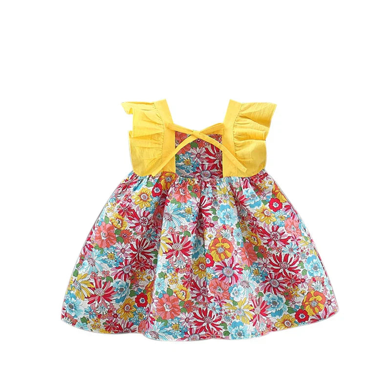 Mini Fashion™ - Motif fleuri adorable - Robe pour fille avec chapeau