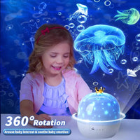 Thumbnail for CosmoGlow – Rêveur et créatif – Lampe de nuit Galaxy Projector avec rotation à 360°