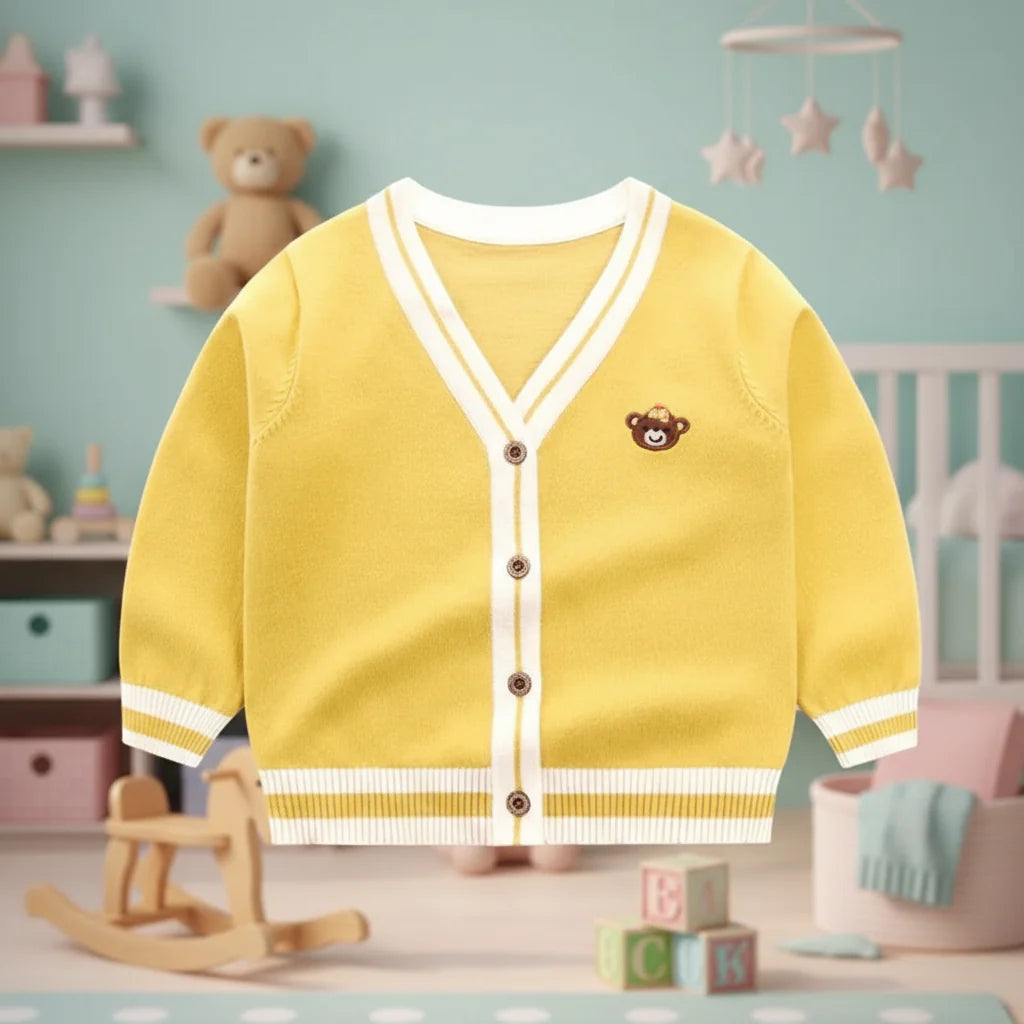 CozziWear – Chaud et tendance – Cardigan tricoté avec des oursons