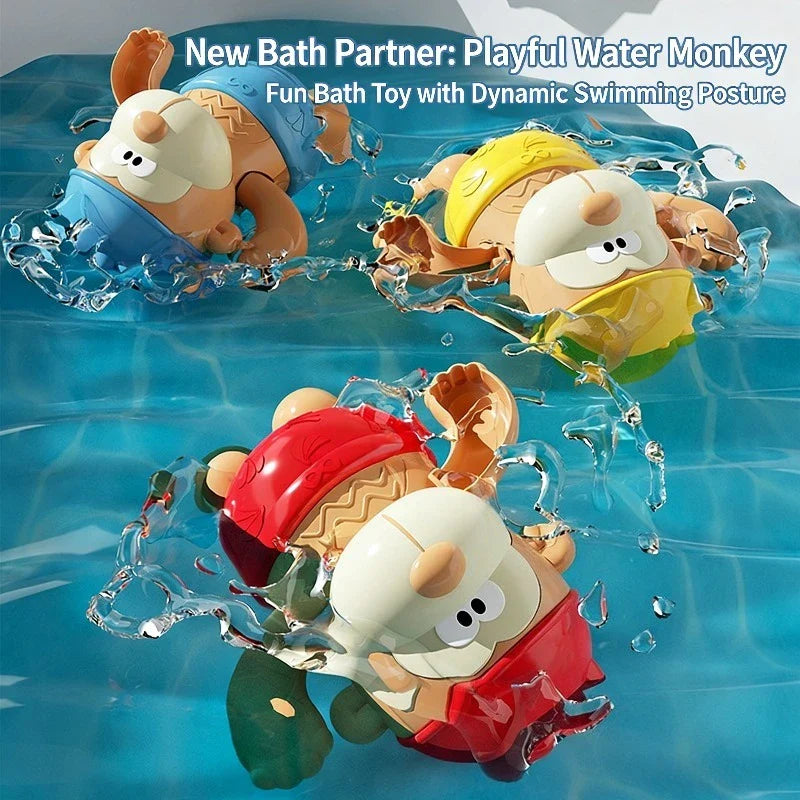 Clockwork Monkey Toy – Jeux et plaisirs aquatiques – Jouet de bain à remonter