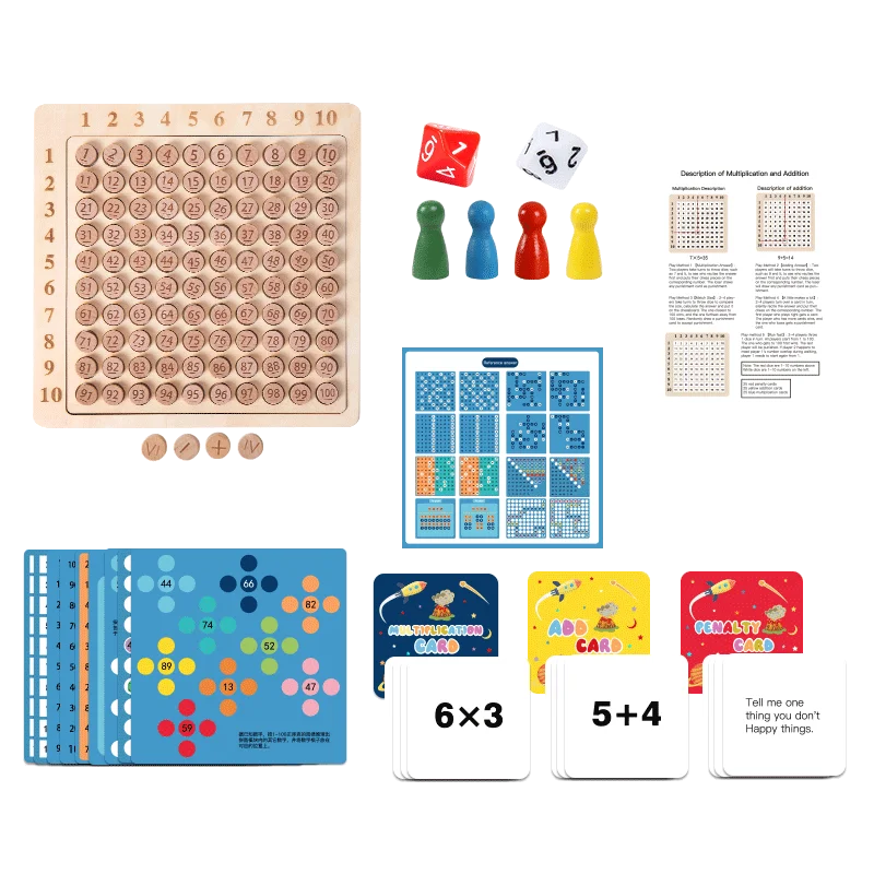 Woods™ -Apprendre la multiplication en s’amusant - Plateau de jeu mathématique