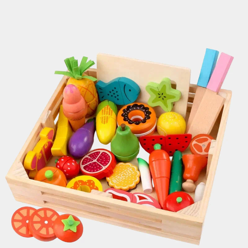 MiniChef – Amusant et créatif – Set de jeu magnétique en bois pour la cuisine