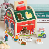 Thumbnail for Farm Sort – Coloriage et modelage amusants - Jeu de tri de la ferme en bois