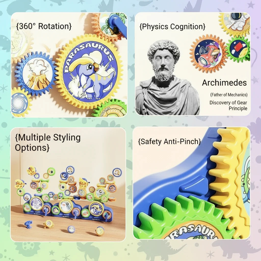 SmartGears – Éducatif et amusant – Jeu de roues dentées électriques 3D