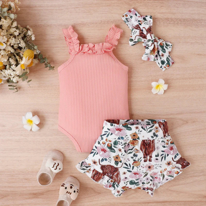 Baby Girl Summer Outfit – Mignon et léger – Ensemble pour bébé
