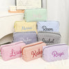 Striped Name Pouch – Personnalisée et élégante – Trousse à maquillage