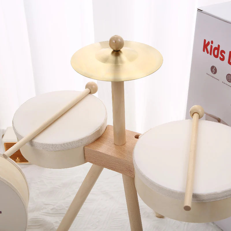 Kids Wooden Drum Toy – Musique & Créativité – Kit de batterie pour enfants