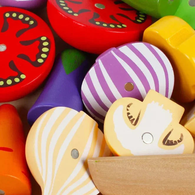 MiniChef – Amusant et créatif – Set de jeu magnétique en bois pour la cuisine