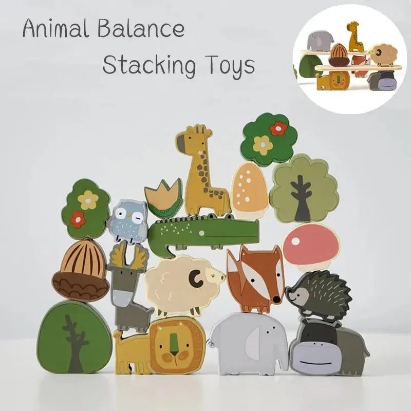 Animal Stackers™ - Empiler Slim - Animaux en bois Jouets à empiler