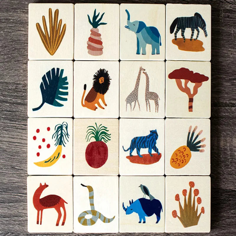 MemoryMatch – Bois & Éducatif – Jeu de mémoire Jungle
