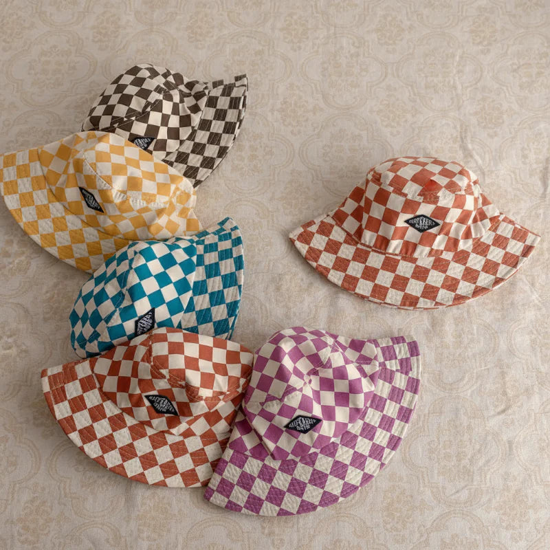 Bucket Hat – Mignon et protecteur – Bonnet pour enfant à carreaux