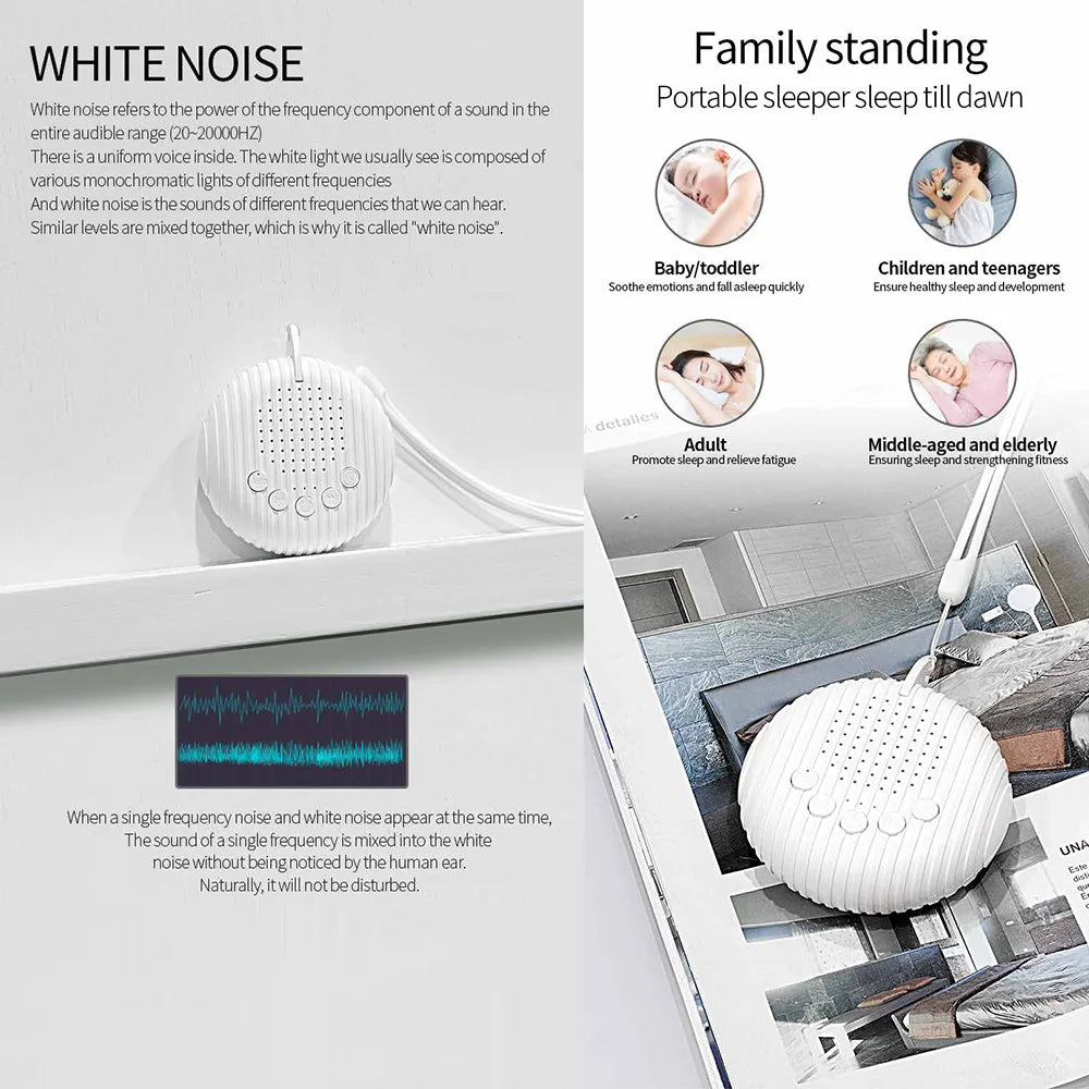 SleepEase – Repos et voyage - Machine sonore à bruit blanc pour bébés