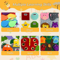Thumbnail for Sensory Toddler Book™ – Sentir et découvrir – Livre de feutre Animaux