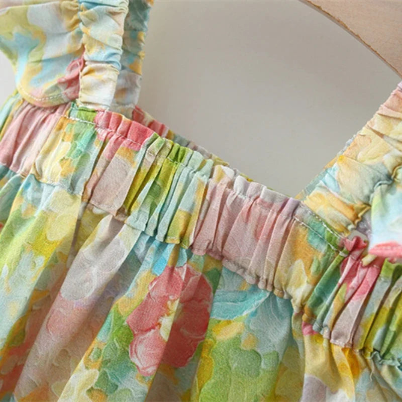 Mini Fashion™ - Fleur d'été chic - Robe d'été imprimé pivoine