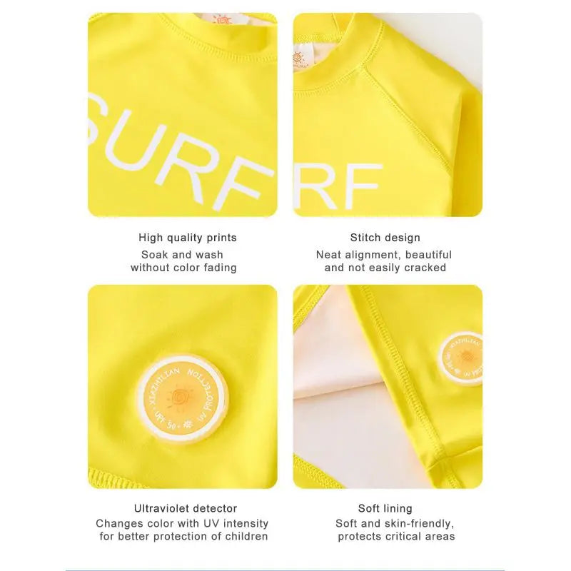 SunShield – Protecteur et souple – T-shirt de surf à manches longues pour enfants avec UPF 50+