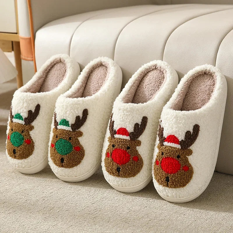 Northern Lights Kids - Chaud et festif - Chaussons de Noël en peluche à motifs