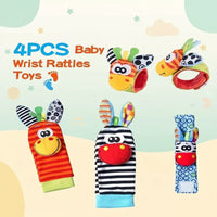 Thumbnail for Wrist Rattle and Socks – Motricité et jeu – Hochets pour bébés (lot de 4)