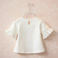 Thumbnail for Girls Trumpet Sleeve Top – Élégance et confort – Manches en dentelle