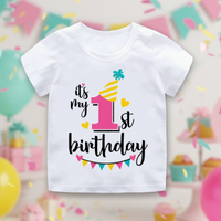 Thumbnail for Birthday Graphic Tee – Mignon et léger – T-shirt d'anniversaire pour enfant