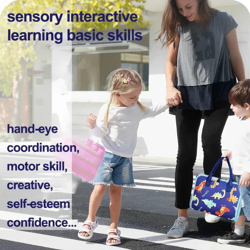7-in-1 Busy Board – Motricité et apprentissage – Tableau d'activités