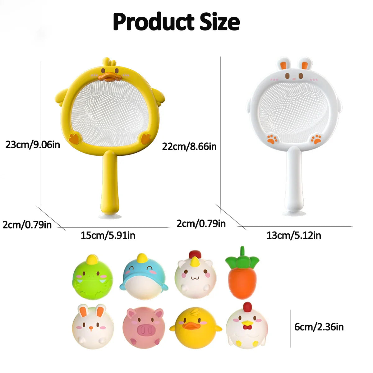 Squeaky Splash™ – Fête du bain - Filet de pêche dans le bain