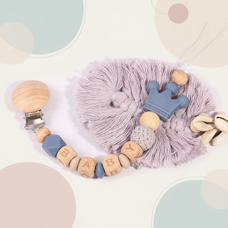 Personalized Pacifier Chain – Sécurité et élégance - Attache-sucette personnalisée