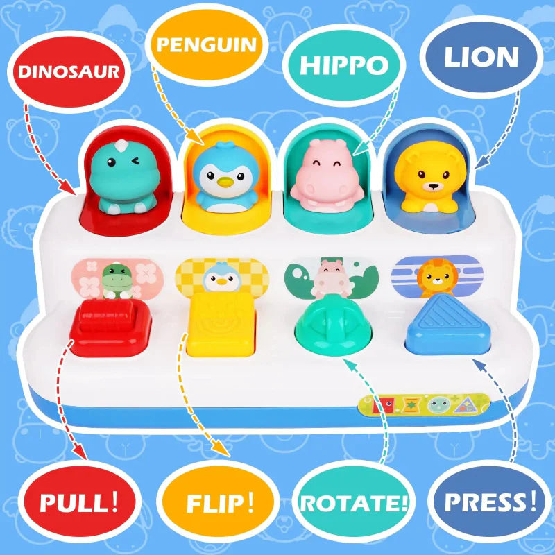 Pop Up Activity Toy – Découvrir et apprendre – Jouets sensoriels pour bébés