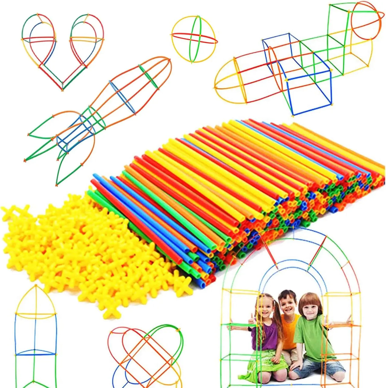 BuildPlay – Fantaisie et habileté – Tubes de construction avec connecteurs