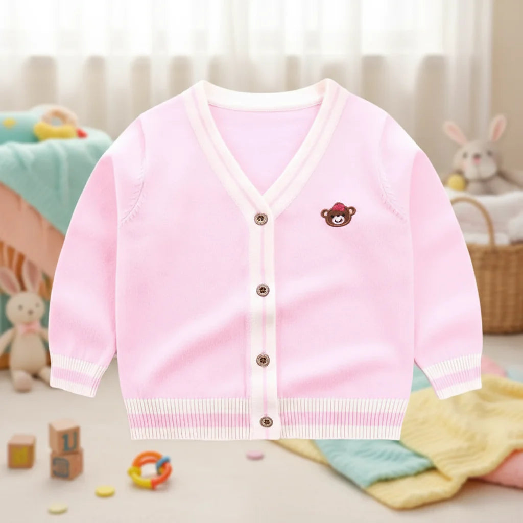 CozziWear – Chaud et tendance – Cardigan tricoté avec des oursons