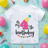 Thumbnail for Birthday Graphic Tee – Mignon et léger – T-shirt d'anniversaire pour enfant