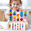 Woods™ - Encourager la créativité et améliorer les compétences - Jeu de puzzles Montessori colorés