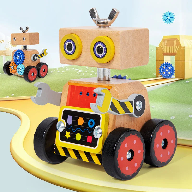 Woods™ - Construire et jouer - Robot de construction en bois