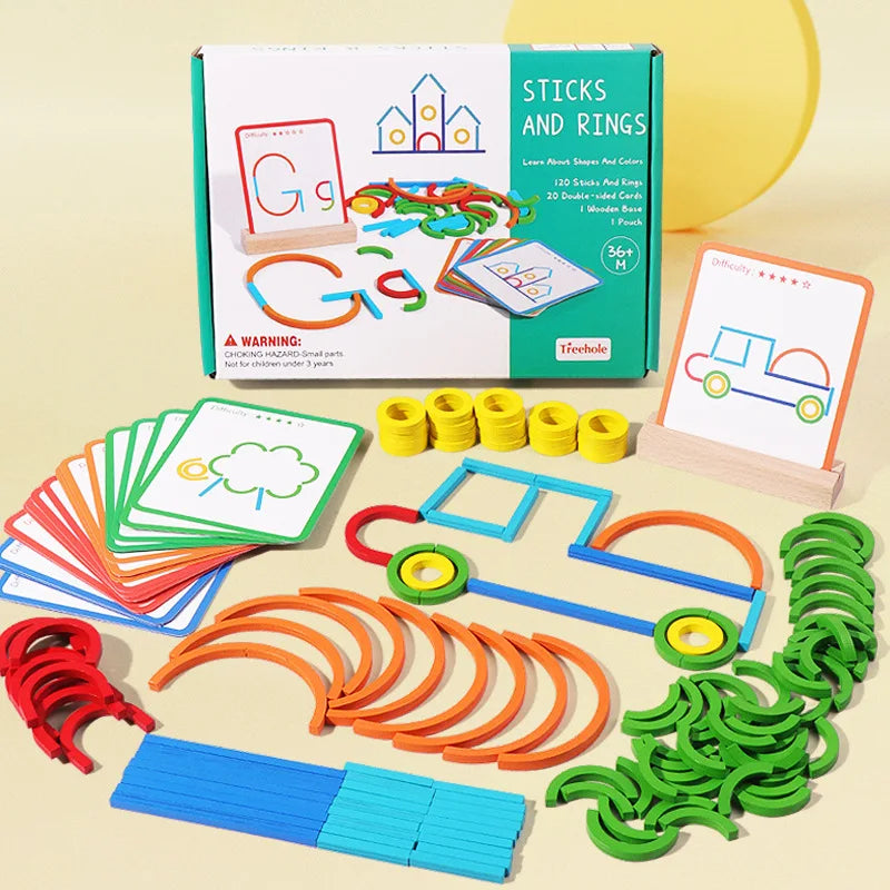 Sticks & Rings – Mince et créatif – Casse-tête en bois