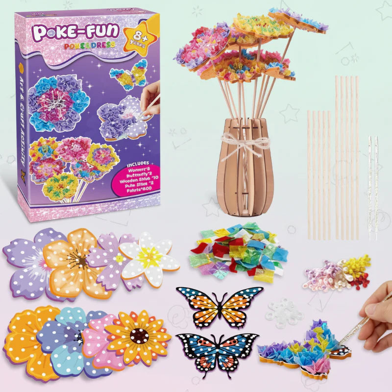 DIY Flower Poke Art – Créatif et éducatif – Kit de bricolage floral
