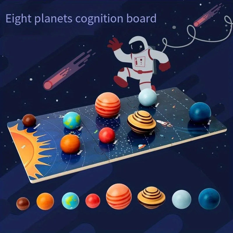 Wooden Solar System – Éducatif et ludique – Kit de jeu « Les planètes »