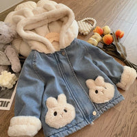 Thumbnail for Girls Bunny Denim Coat – Chaleur et confort – Veste pour enfant