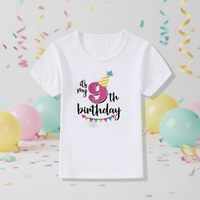 Thumbnail for Birthday Graphic Tee – Mignon et léger – T-shirt d'anniversaire pour enfant