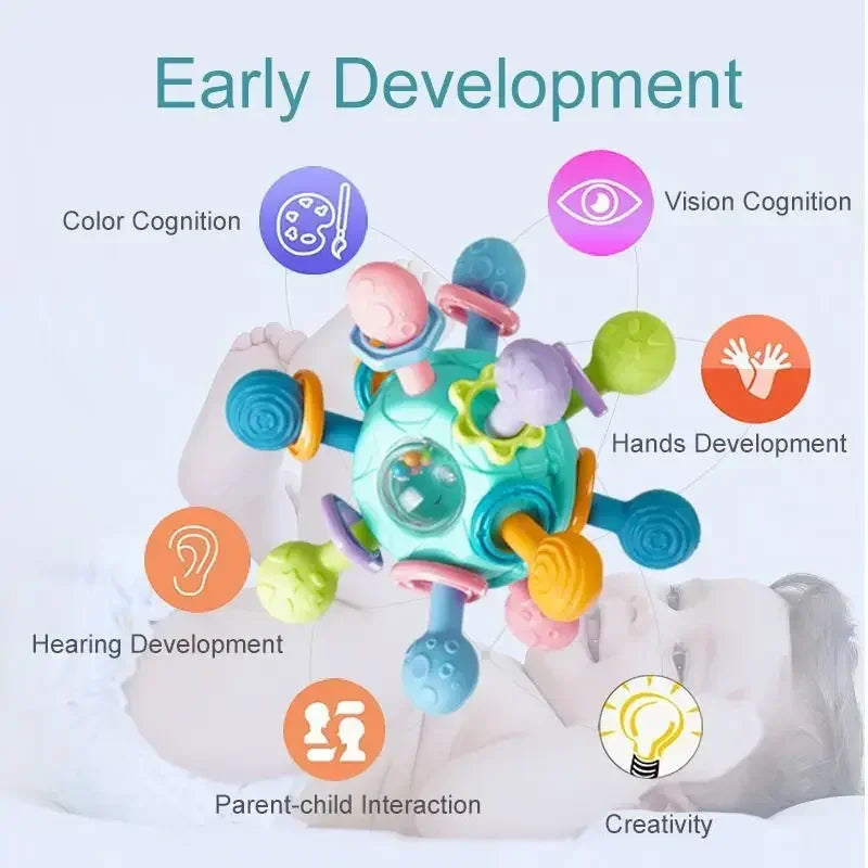 CalmChew – Doux et sûr – Anneau de dentition 3 en 1 en silicone